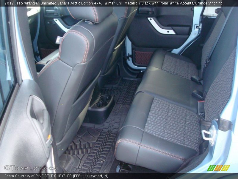 Winter Chill Metallic / Black with Polar White Accents/Orange Stitching 2012 Jeep Wrangler Unlimited Sahara Arctic Edition 4x4