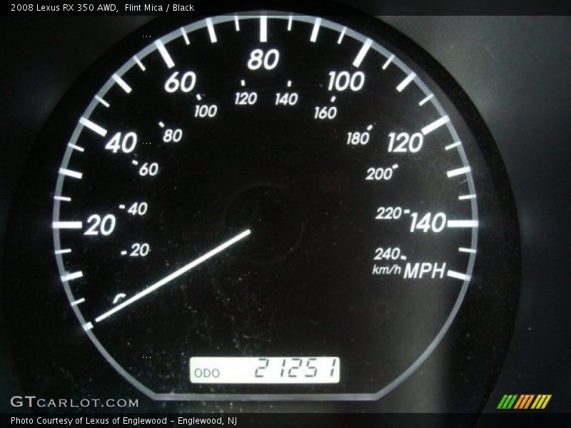 Flint Mica / Black 2008 Lexus RX 350 AWD