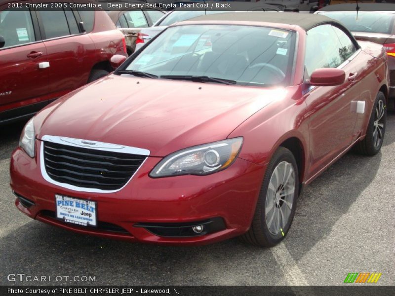 Deep Cherry Red Crystal Pearl Coat / Black 2012 Chrysler 200 S Convertible