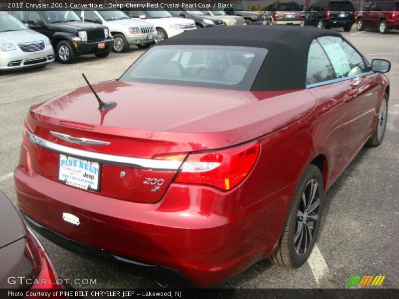 Deep Cherry Red Crystal Pearl Coat / Black 2012 Chrysler 200 S Convertible