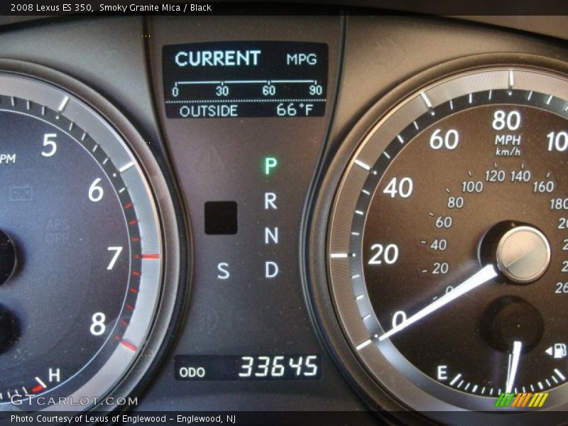Smoky Granite Mica / Black 2008 Lexus ES 350