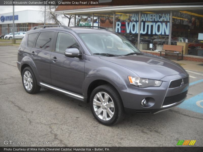 Graphite Gray Pearl / Black 2010 Mitsubishi Outlander SE 4WD