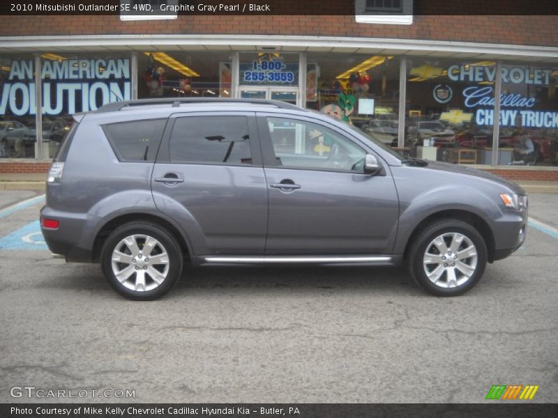 Graphite Gray Pearl / Black 2010 Mitsubishi Outlander SE 4WD