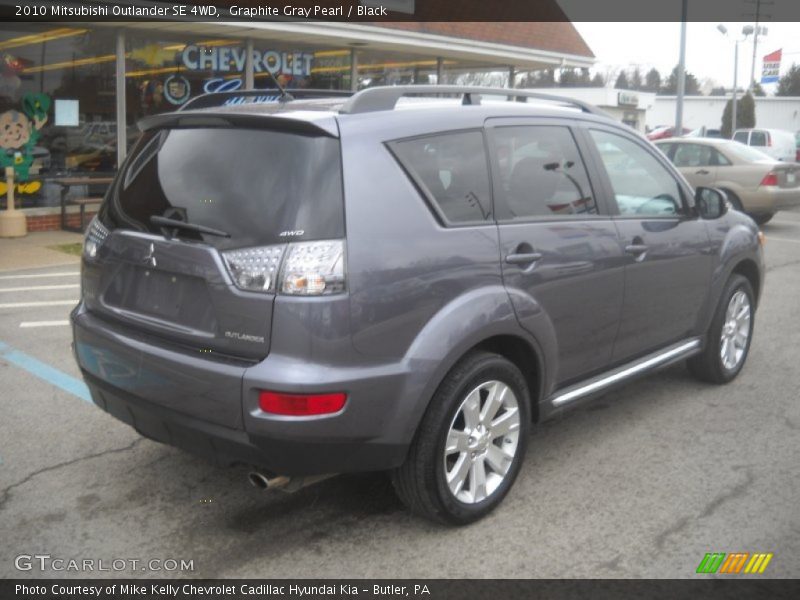 Graphite Gray Pearl / Black 2010 Mitsubishi Outlander SE 4WD
