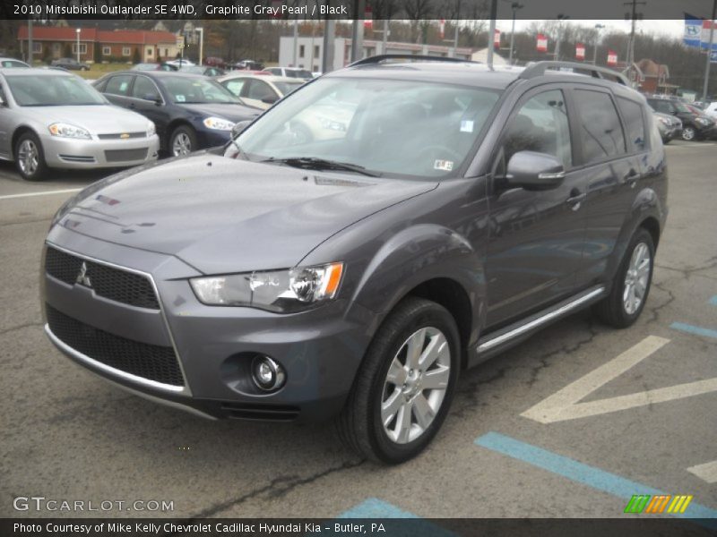 Graphite Gray Pearl / Black 2010 Mitsubishi Outlander SE 4WD