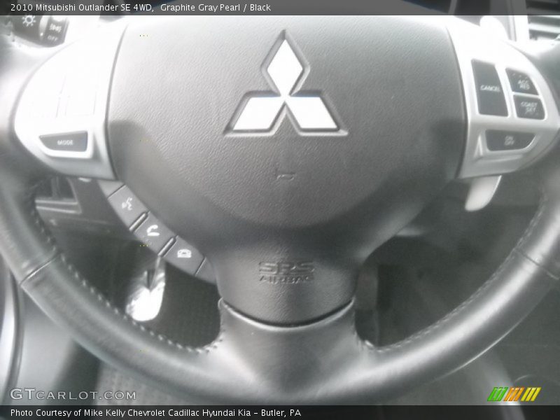 Graphite Gray Pearl / Black 2010 Mitsubishi Outlander SE 4WD