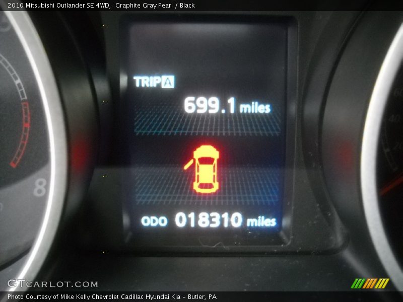 Graphite Gray Pearl / Black 2010 Mitsubishi Outlander SE 4WD