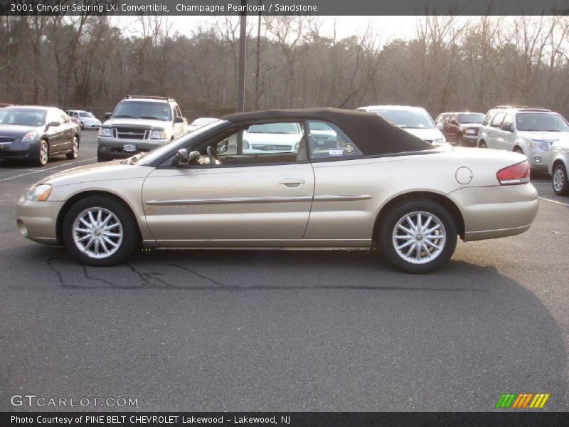 Champagne Pearlcoat / Sandstone 2001 Chrysler Sebring LXi Convertible