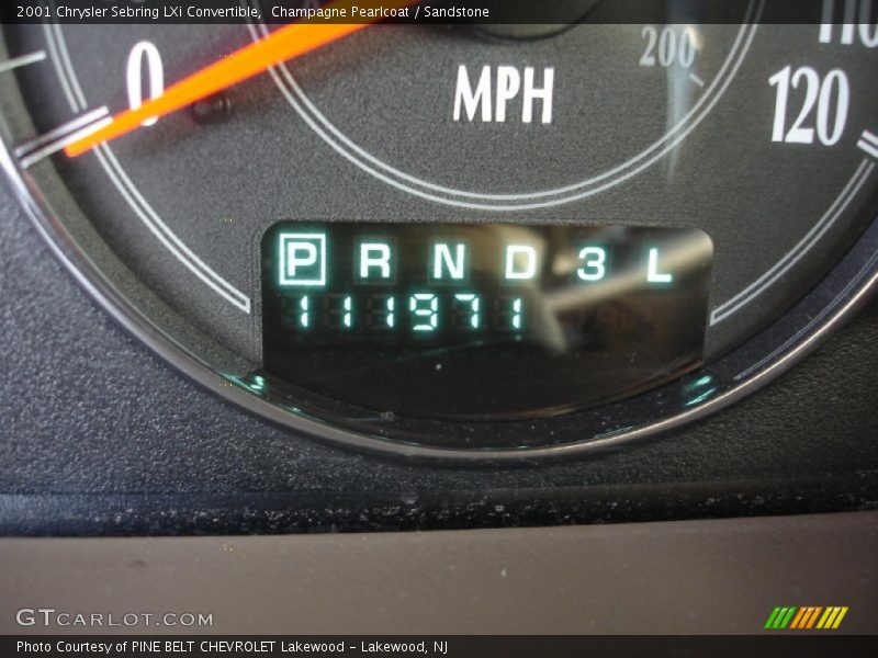 Champagne Pearlcoat / Sandstone 2001 Chrysler Sebring LXi Convertible