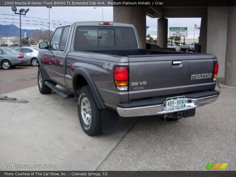 Medium Platinum Metallic / Gray 2000 Mazda B-Series Truck B4000 TL Extended Cab 4x4