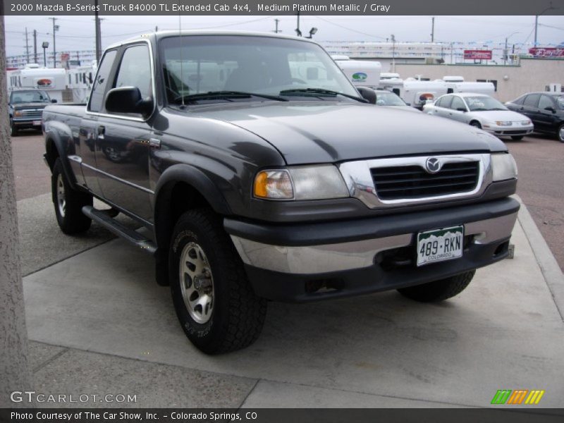 Medium Platinum Metallic / Gray 2000 Mazda B-Series Truck B4000 TL Extended Cab 4x4