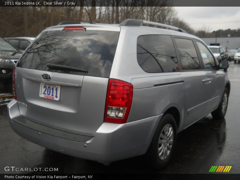Clear Silver / Gray 2011 Kia Sedona LX
