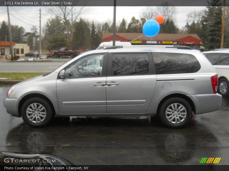 Clear Silver / Gray 2011 Kia Sedona LX