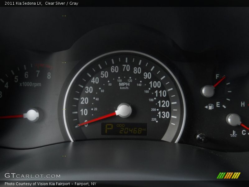 Clear Silver / Gray 2011 Kia Sedona LX