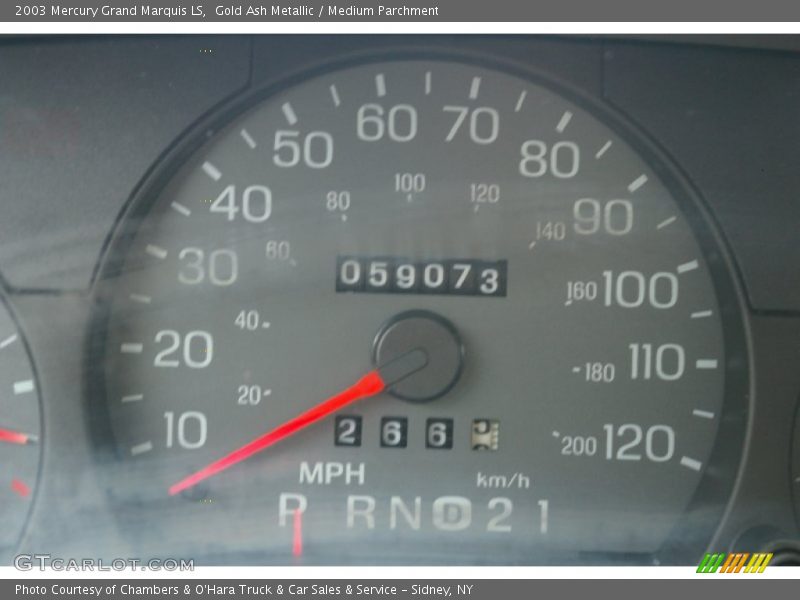 Gold Ash Metallic / Medium Parchment 2003 Mercury Grand Marquis LS