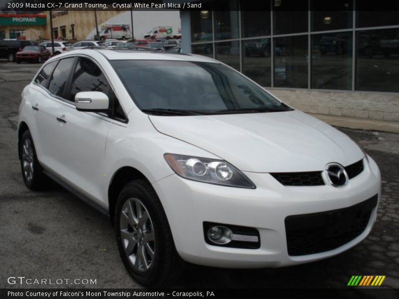 Crystal White Pearl Mica / Sand 2009 Mazda CX-7 Grand Touring