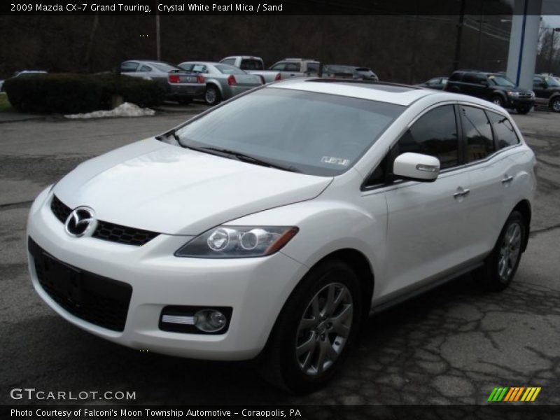 Crystal White Pearl Mica / Sand 2009 Mazda CX-7 Grand Touring