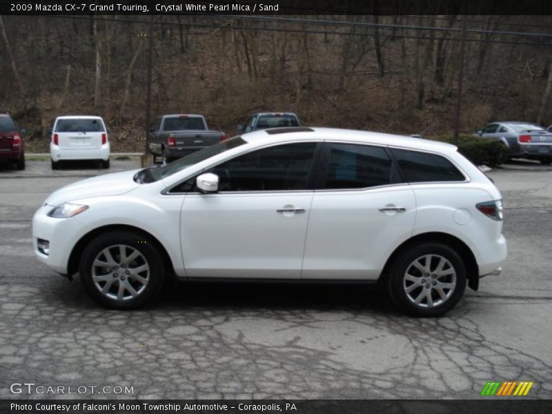 Crystal White Pearl Mica / Sand 2009 Mazda CX-7 Grand Touring