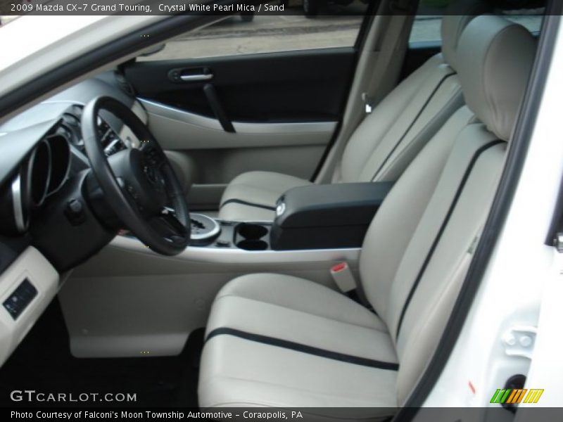 Crystal White Pearl Mica / Sand 2009 Mazda CX-7 Grand Touring