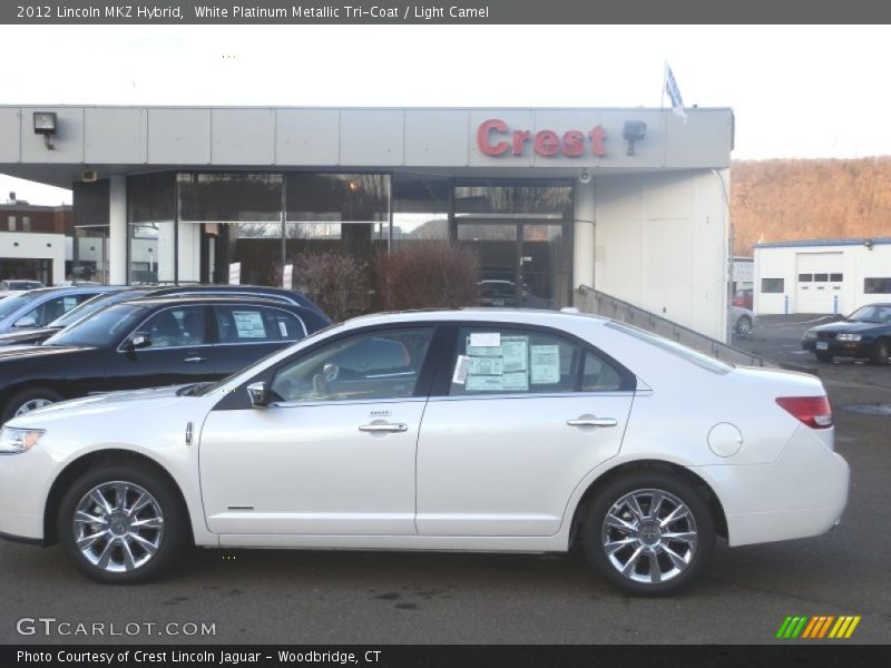 White Platinum Metallic Tri-Coat / Light Camel 2012 Lincoln MKZ Hybrid