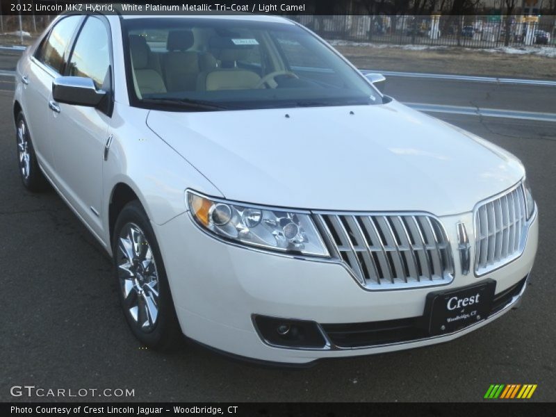 White Platinum Metallic Tri-Coat / Light Camel 2012 Lincoln MKZ Hybrid