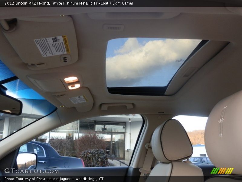 White Platinum Metallic Tri-Coat / Light Camel 2012 Lincoln MKZ Hybrid