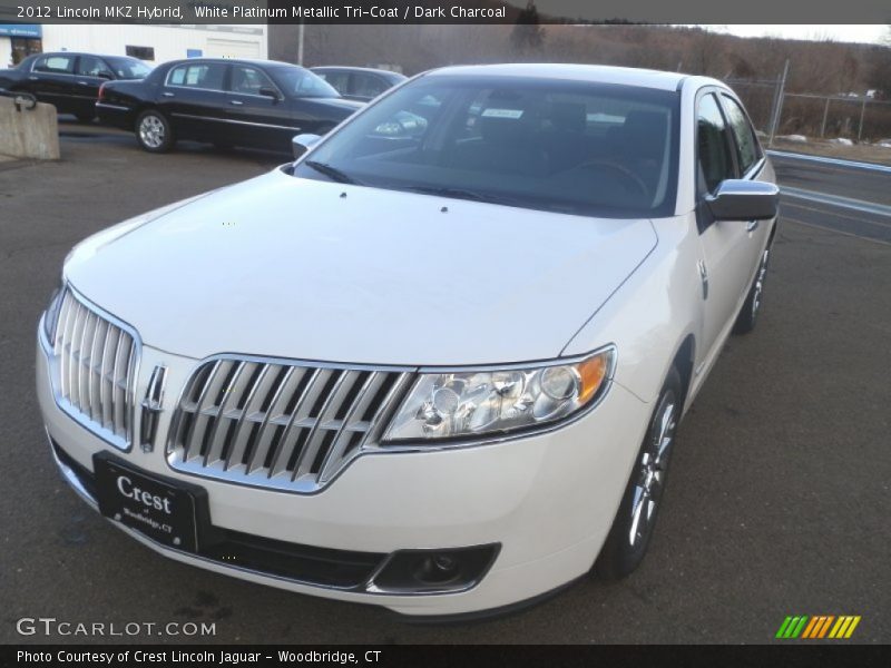 White Platinum Metallic Tri-Coat / Dark Charcoal 2012 Lincoln MKZ Hybrid