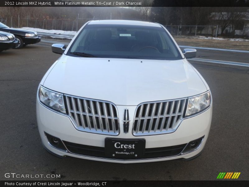 White Platinum Metallic Tri-Coat / Dark Charcoal 2012 Lincoln MKZ Hybrid