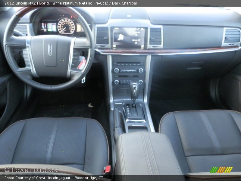 White Platinum Metallic Tri-Coat / Dark Charcoal 2012 Lincoln MKZ Hybrid