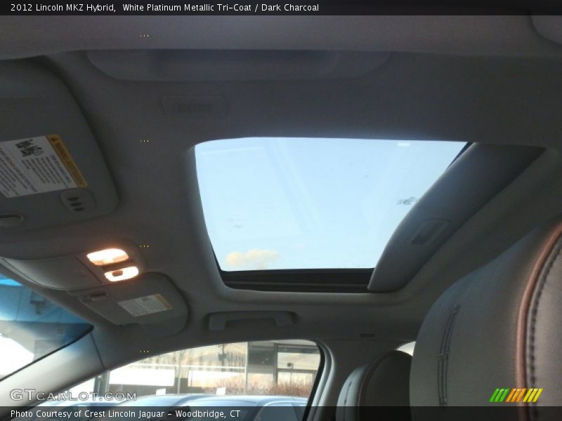 White Platinum Metallic Tri-Coat / Dark Charcoal 2012 Lincoln MKZ Hybrid
