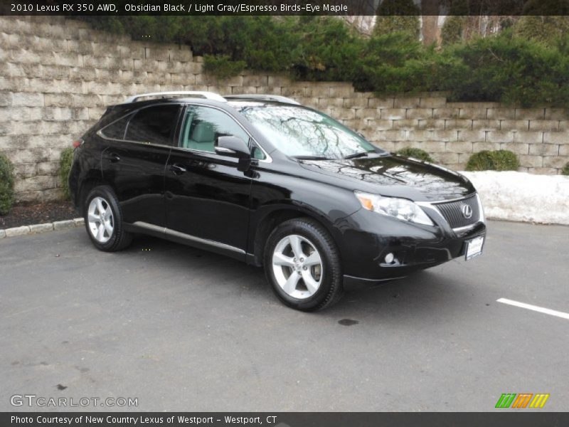 Obsidian Black / Light Gray/Espresso Birds-Eye Maple 2010 Lexus RX 350 AWD