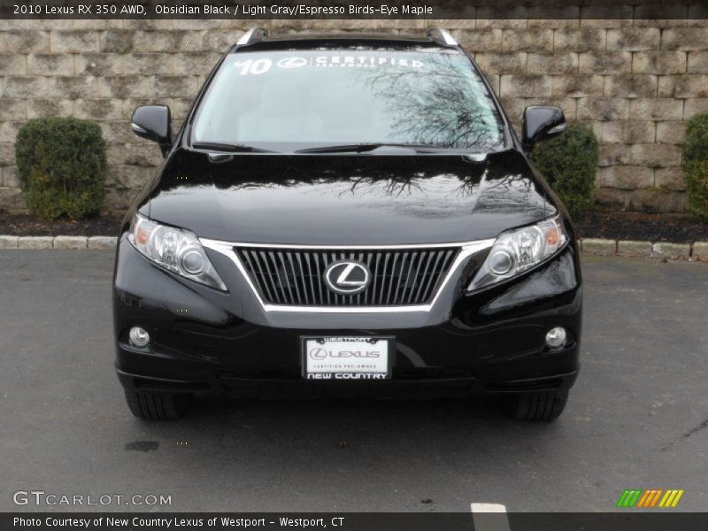 Obsidian Black / Light Gray/Espresso Birds-Eye Maple 2010 Lexus RX 350 AWD