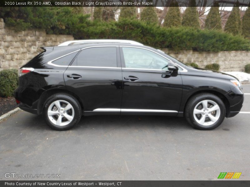 Obsidian Black / Light Gray/Espresso Birds-Eye Maple 2010 Lexus RX 350 AWD