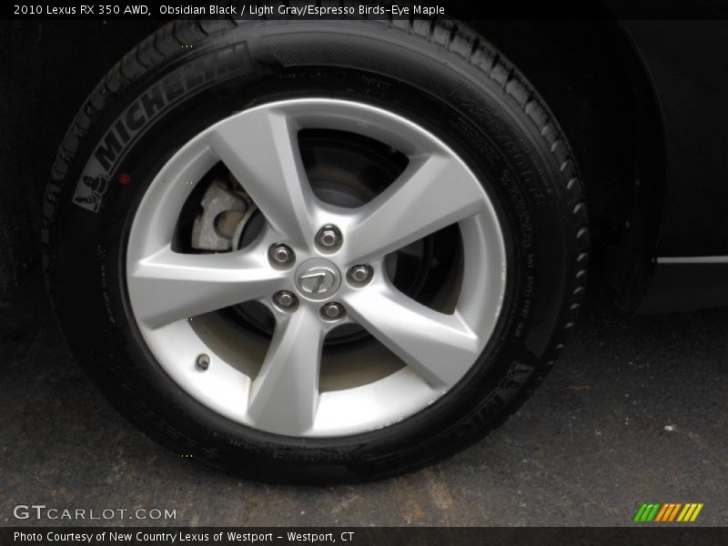 Obsidian Black / Light Gray/Espresso Birds-Eye Maple 2010 Lexus RX 350 AWD