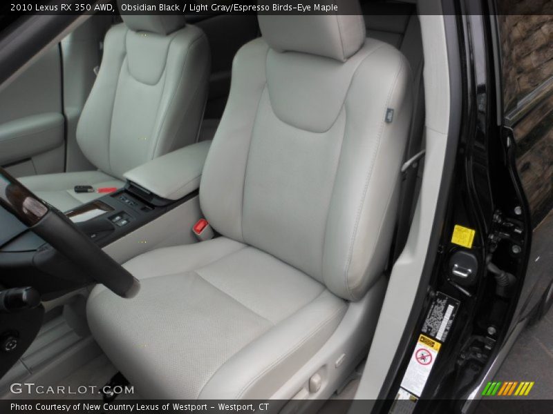 Obsidian Black / Light Gray/Espresso Birds-Eye Maple 2010 Lexus RX 350 AWD