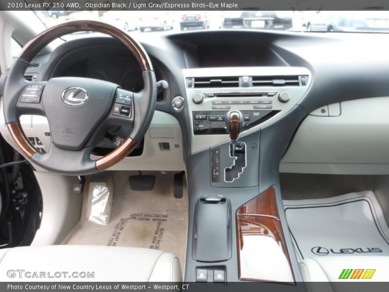 Obsidian Black / Light Gray/Espresso Birds-Eye Maple 2010 Lexus RX 350 AWD