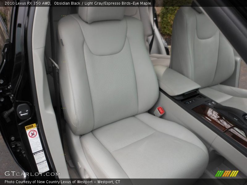 Obsidian Black / Light Gray/Espresso Birds-Eye Maple 2010 Lexus RX 350 AWD