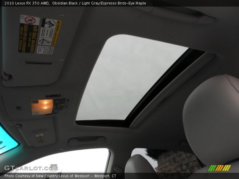 Obsidian Black / Light Gray/Espresso Birds-Eye Maple 2010 Lexus RX 350 AWD