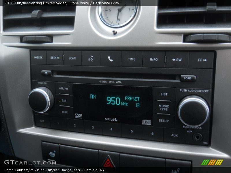 Stone White / Dark Slate Gray 2010 Chrysler Sebring Limited Sedan