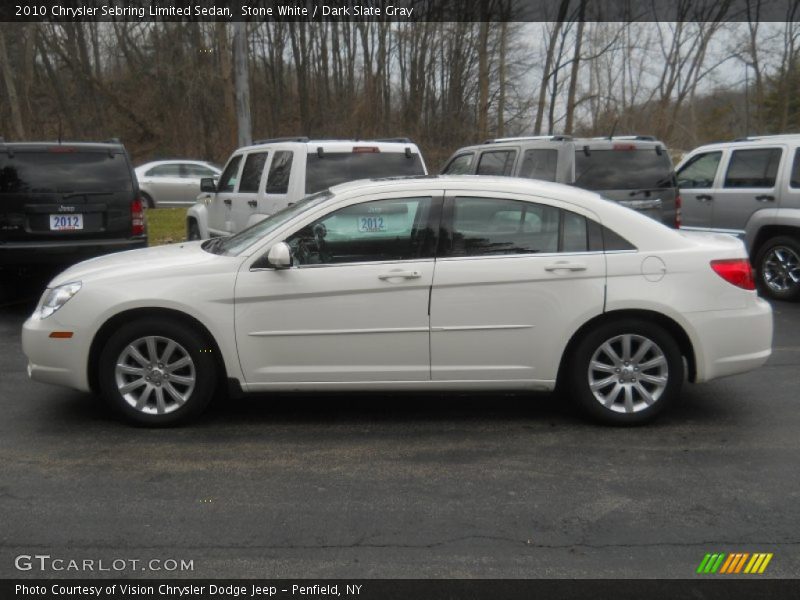 Stone White / Dark Slate Gray 2010 Chrysler Sebring Limited Sedan