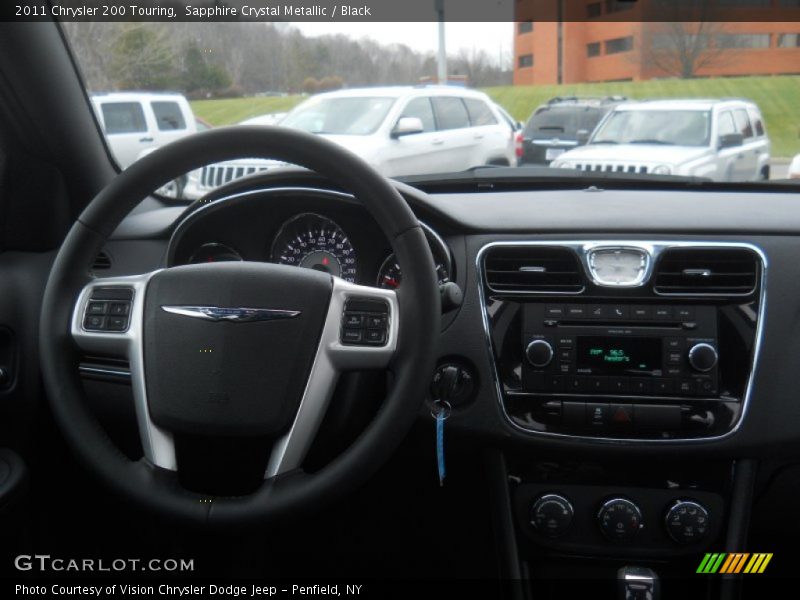 Sapphire Crystal Metallic / Black 2011 Chrysler 200 Touring