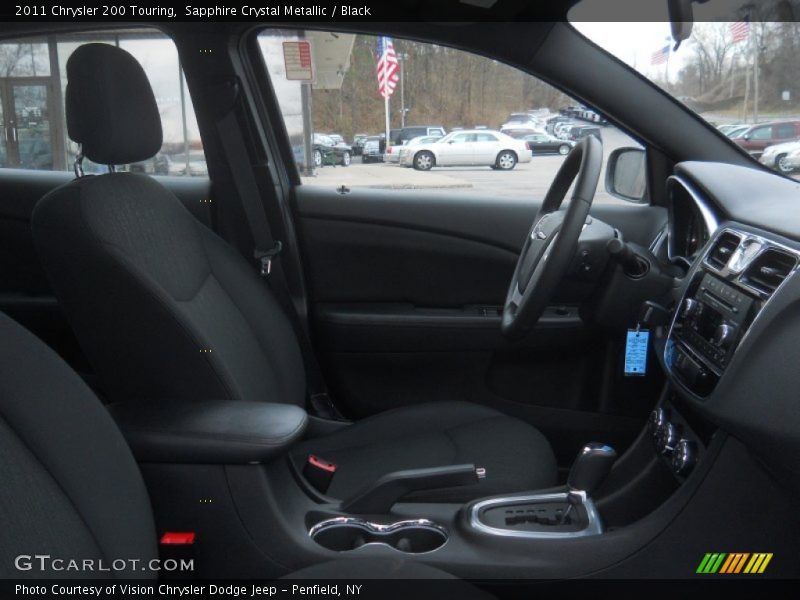 Sapphire Crystal Metallic / Black 2011 Chrysler 200 Touring