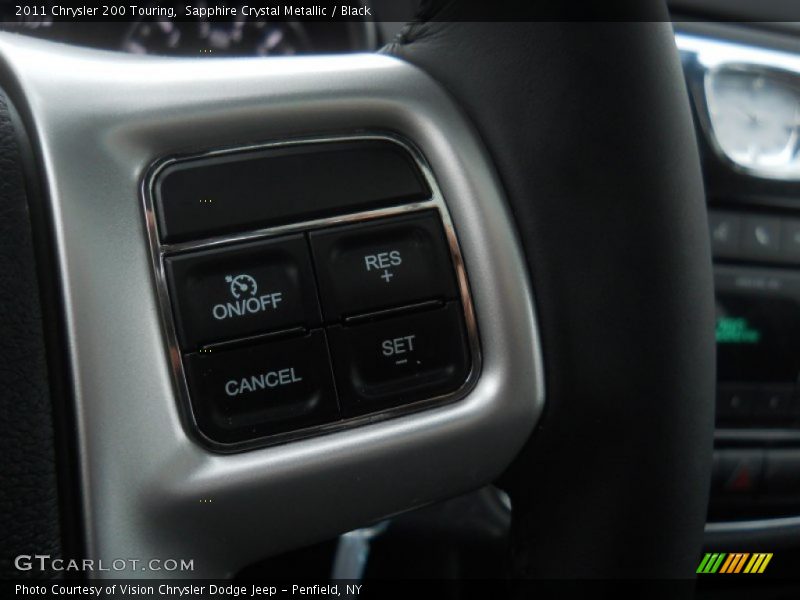 Sapphire Crystal Metallic / Black 2011 Chrysler 200 Touring
