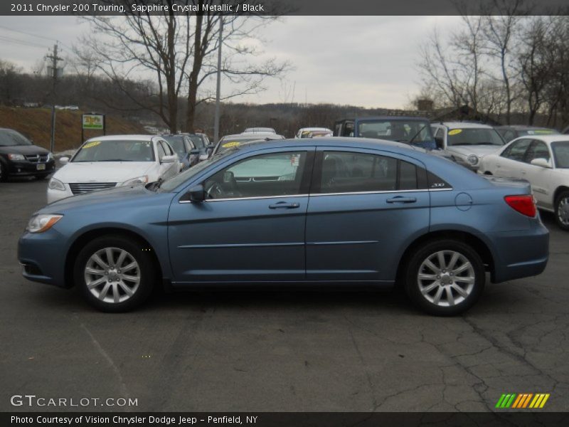 Sapphire Crystal Metallic / Black 2011 Chrysler 200 Touring