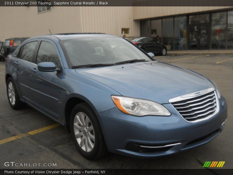 Sapphire Crystal Metallic / Black 2011 Chrysler 200 Touring