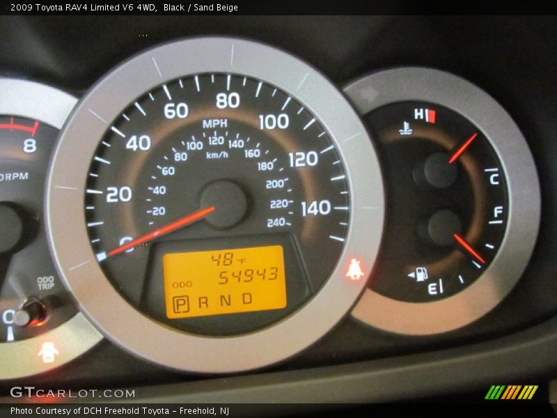Black / Sand Beige 2009 Toyota RAV4 Limited V6 4WD