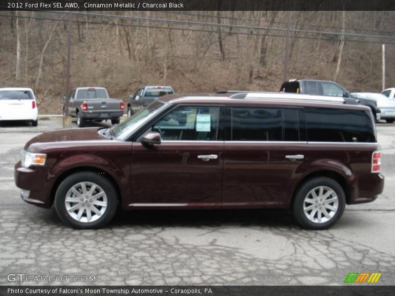 Cinnamon Metallic / Charcoal Black 2012 Ford Flex SEL AWD