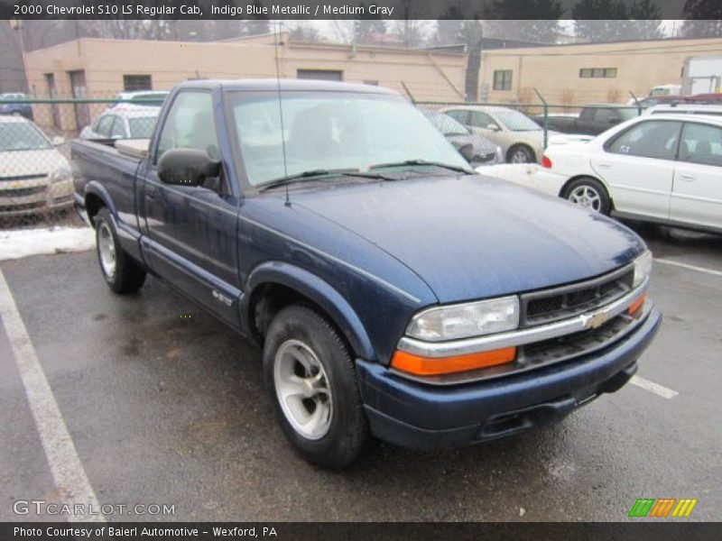 Indigo Blue Metallic / Medium Gray 2000 Chevrolet S10 LS Regular Cab