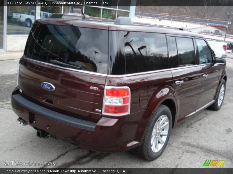 Cinnamon Metallic / Charcoal Black 2012 Ford Flex SEL AWD