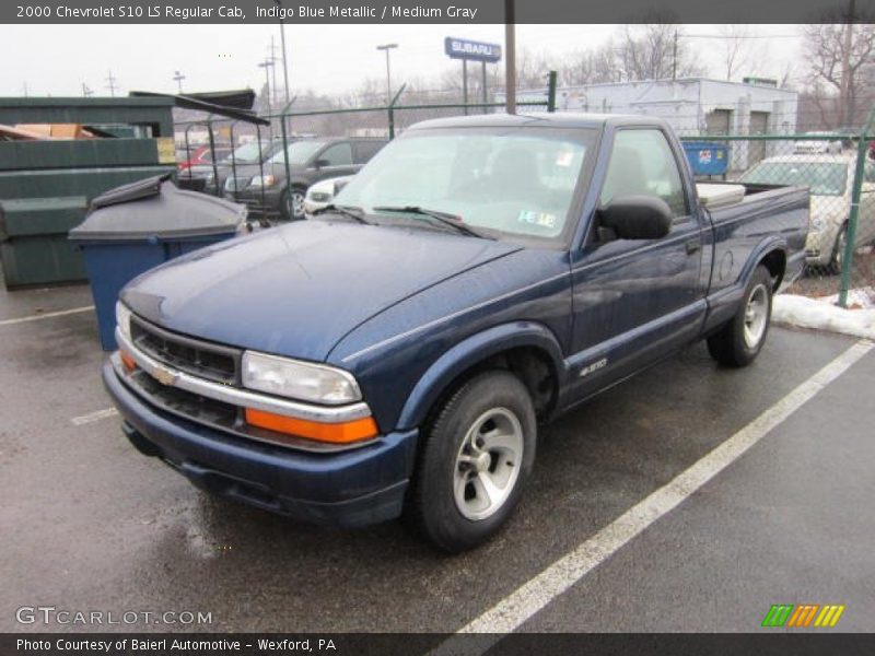 Indigo Blue Metallic / Medium Gray 2000 Chevrolet S10 LS Regular Cab